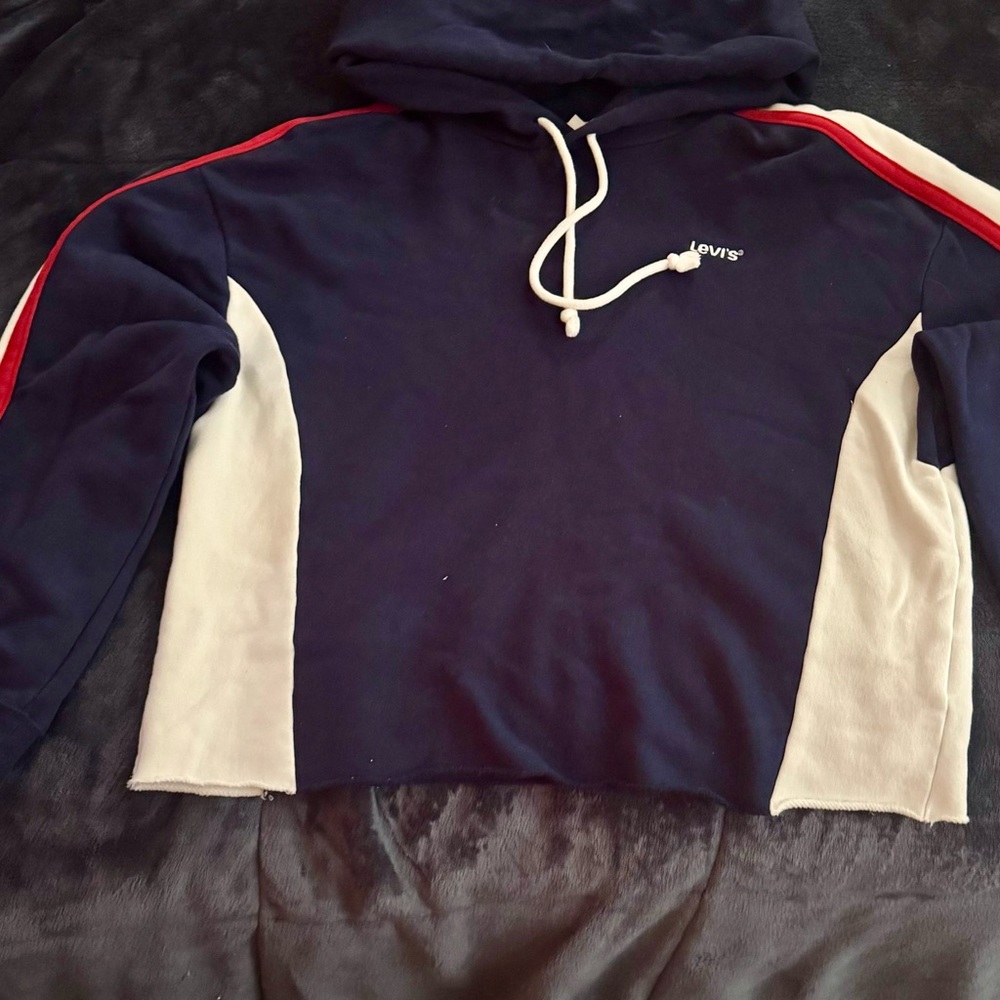 Levi's Navy Cropped Hoodie